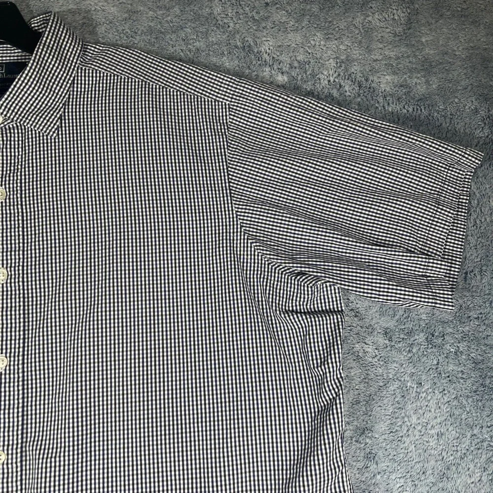 Polo Ralph Lauren Philip‎ Sport Mens XXL Gingham Check Short Sleeve Shirt Navy